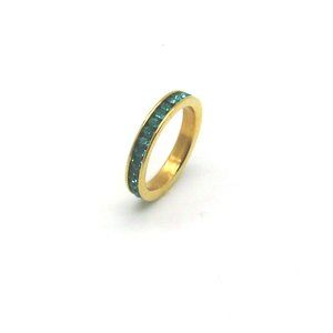 NEW Stainless steel gold plated December eternity band